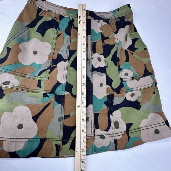 Cabi‎ Skirt Women's Size 2 Floral Camouflage Back Zip A-Line Very Cute! - Picture 8 of 9